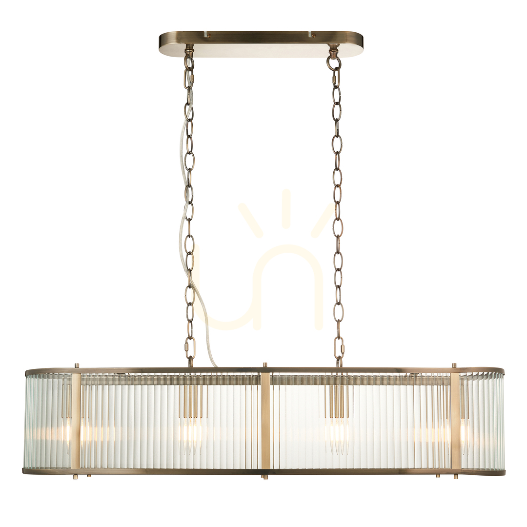 Sprawdź Lampa Wisząca Endon Ridgeton Mosiądz 4xE14 Szklana Regulowana Lampa Wisząca Endon Ridgeton Mosiądz 4xE14 Szklana Regulowana