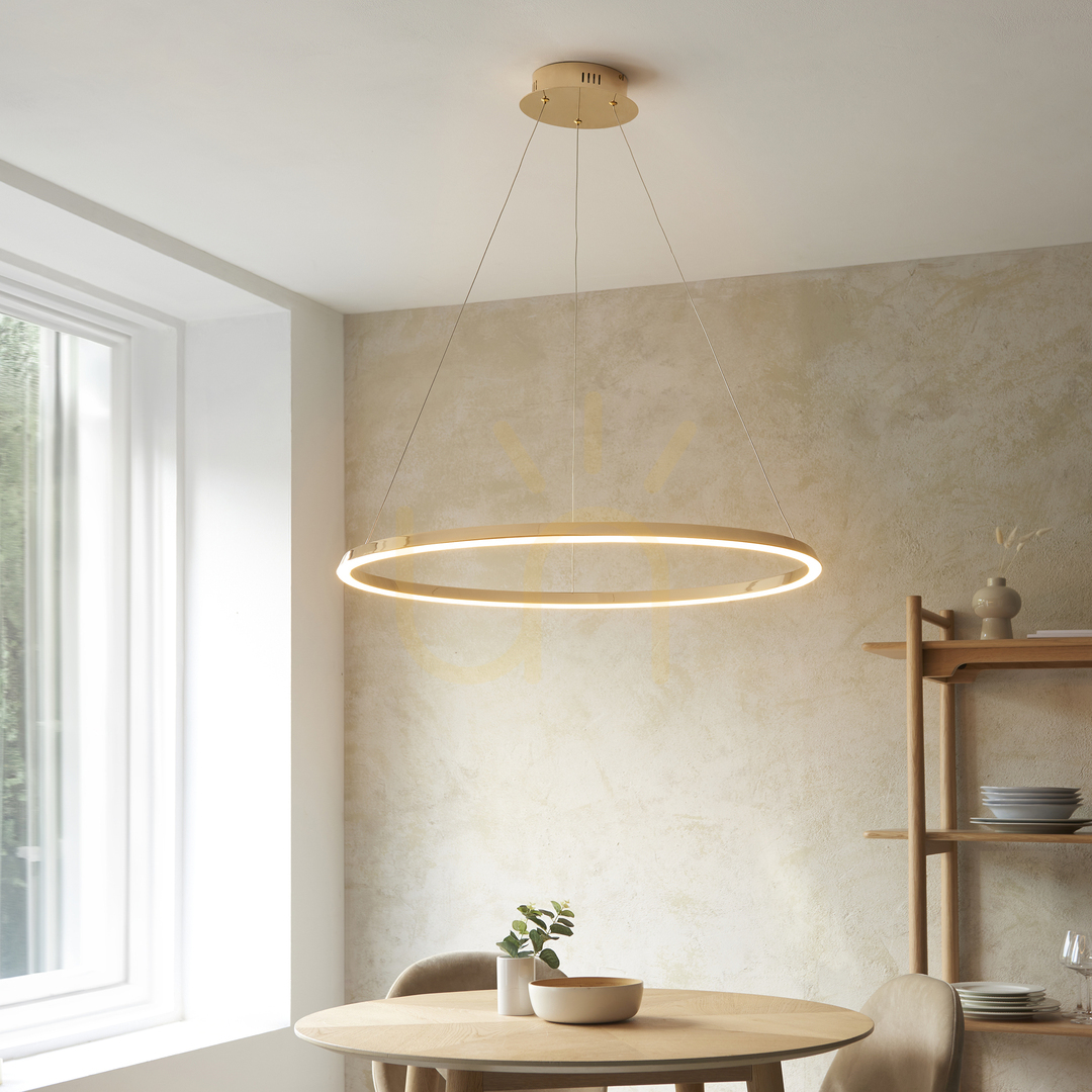 Zobacz Lampa wisząca Endon Staten biała LED 80 cm Lampa wisząca Endon Staten biała LED 80 cm