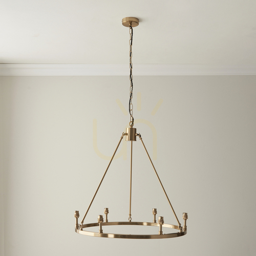 Sprawdź Lampa Wisząca Endon Chester Mosiądz 6xB22 62 cm