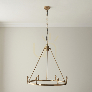 Lampa Wisząca Endon Chester Mosiądz 6xB22 62 cm small 3