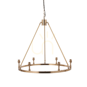 Lampa Wisząca Endon Chester Mosiądz 6xB22 62 cm small 0