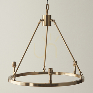 Lampa wisząca Endon Chester mosiądz 3-punktowa B22 50 cm small 1