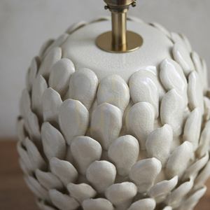 Podstawa lampy stołowej Endon Layered Leaf ceramiczna kość słoniowa B22 30,5 cm small 3