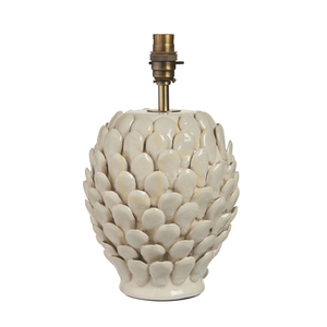 Podstawa lampy stołowej Endon Layered Leaf ceramiczna kość słoniowa B22 30,5 cm small 0