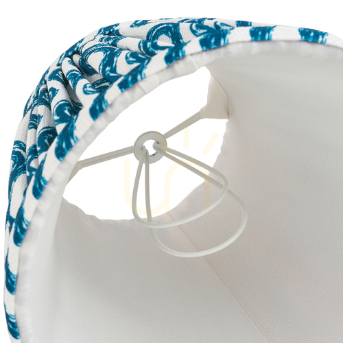 Sprawdź Abażur Endon Ripple niebieski tkanina 16 cm E14