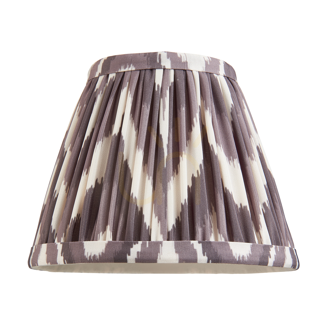 Pokaż Abażur Endon Zigzag perłowa szarość tkanina 16 cm E14 Abażur Endon Zigzag perłowa szarość tkanina 16 cm E14