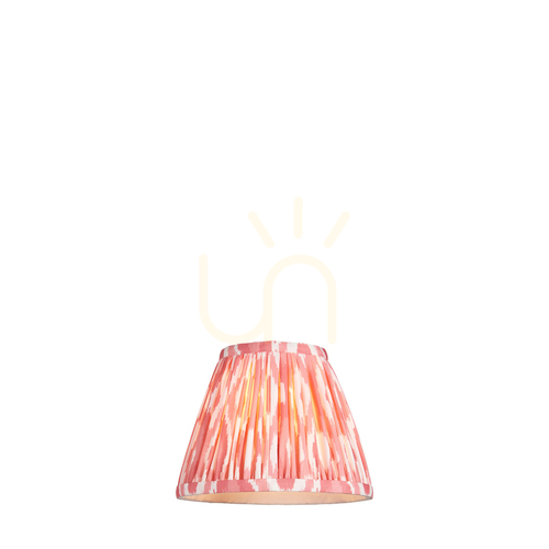 Sprawdź Abażur Endon Ikat koraloworóżowy z imitacji jedwabiu 16 cm 111337