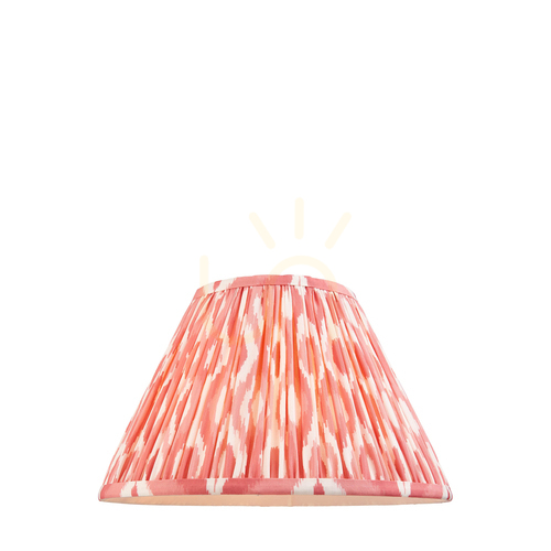 Sprawdź Abażur Endon Ikat koralowy róż tkanina E27 30 cm