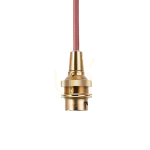 Lampa wisząca Endon Eltham mosiężna z czerwonym przewodem B22 111512 small 4