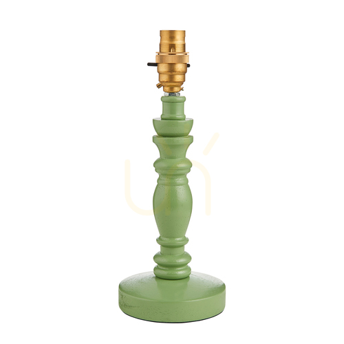 Sprawdź Podstawa lampy stołowej Endon Bibury zielone drewno, mosiądz, B22, 27,2 cm