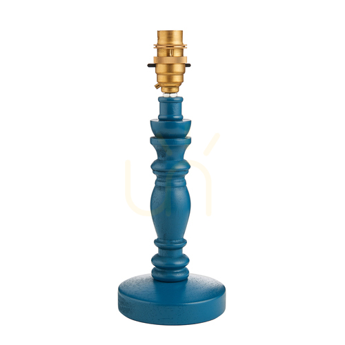 Sprawdź Podstawa lampy stołowej Endon Bibury satynowa niebieska mosiężna B22 27,2 cm 111523