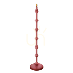 Lampa stojąca Endon Carnaby różowa drewno stal mosiądz 138 cm small 0