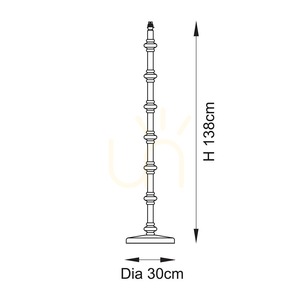 Podstawa lampy podłogowej Endon Carnaby 111605, niebieska, 138 cm, bez abażuru small 5