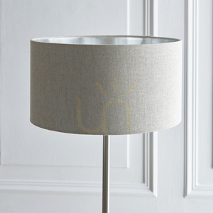 Lampa stojąca Endon Highclere 112232, chrom szczotkowany, naturalny len, E27, 150 cm small 4