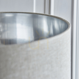 Lampa stojąca Endon Highclere 112232, chrom szczotkowany, naturalny len, E27, 150 cm small 5