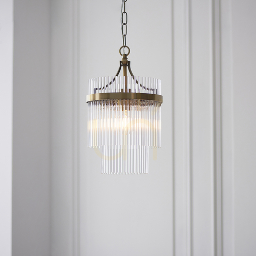 Sprawdź Lampa wisząca Endon Marietta 112572, antyczny mosiądz, szkło, E27, Ø23 cm