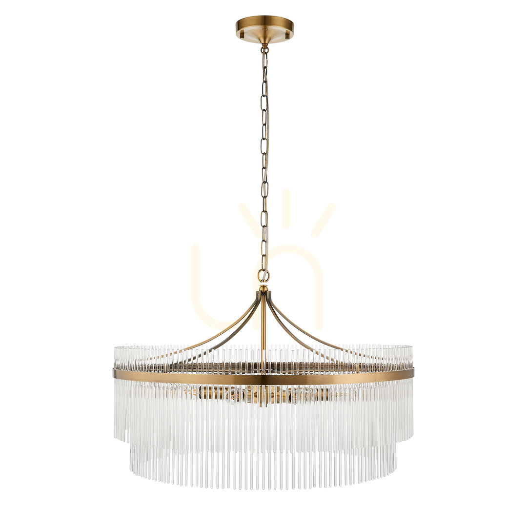 Zobacz Lampa Wisząca Endon Marietta Grand Mosiądz 7xE14 70 cm Lampa Wisząca Endon Marietta Grand Mosiądz 7xE14 70 cm
