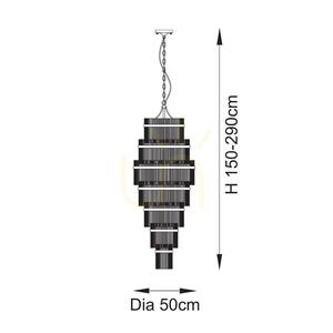 Lampa wisząca Endon Marietta Grand mosiądz 21-punktowa E14 50 cm small 7