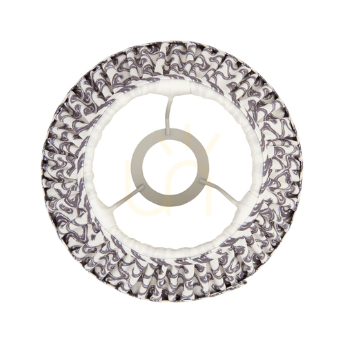 Sprawdź Abażur Endon Ripple stożkowy szary perłowy tkanina 20 cm E14