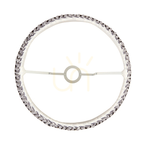 Abażur Endon Ripple szary perłowy tkanina 40 cm 27,5 cm small 3