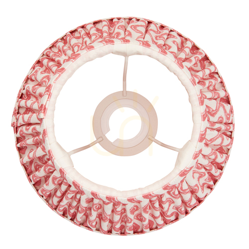 Sprawdź Abażur Endon Ripple koraloworóżowy z tkaniny 20 cm E14/B22
