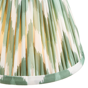 Abażur Zigzag 16 cm stożkowy tkanina Cotswold Green klips na żarówkę 113064 Endon small 1