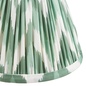 Abażur Zigzag 16 cm stożkowy tkanina Cotswold Green klips na żarówkę 113064 Endon small 2