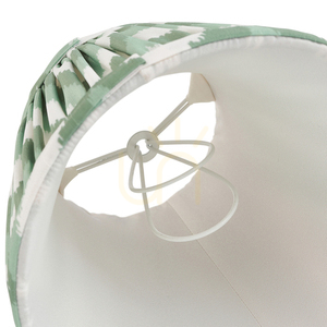 Abażur Zigzag 16 cm stożkowy tkanina Cotswold Green klips na żarówkę 113064 Endon small 3