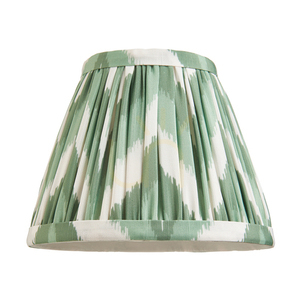 Abażur Zigzag 16 cm stożkowy tkanina Cotswold Green klips na żarówkę 113064 Endon small 4