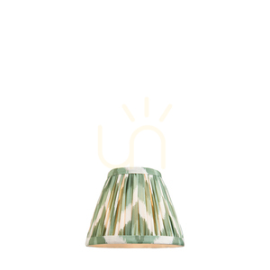 Abażur Zigzag 16 cm stożkowy tkanina Cotswold Green klips na żarówkę 113064 Endon small 0