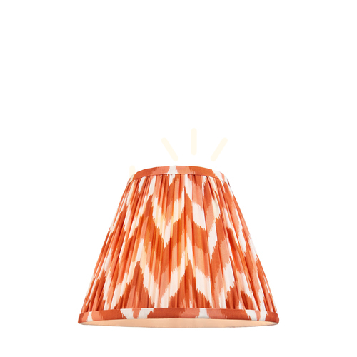 Sprawdź Abażur Endon Zigzag pomarańczowy tkanina E27 18,5 cm