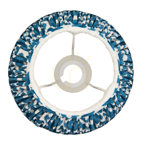Sprawdź Abażur Endon Ikat niebieski tkanina 20 cm E14