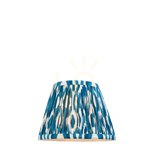 Sprawdź Abażur Endon Ikat niebieski tkanina 20 cm E14