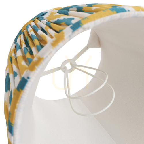 Sprawdź Abażur Endon Ikat żółty jadeit tkanina 12,2 cm