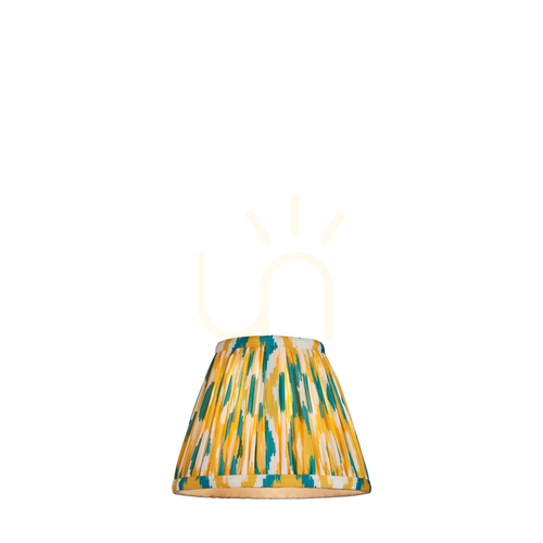 Sprawdź Abażur Endon Ikat żółty jadeit tkanina 12,2 cm