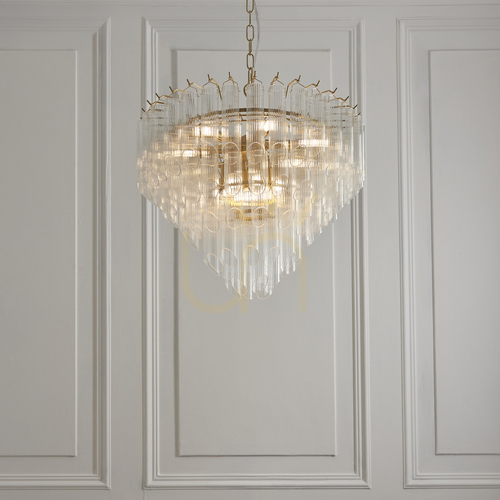 Sprawdź Lampa wisząca Toulouse mosiądz Endon 12xG9 50 cm