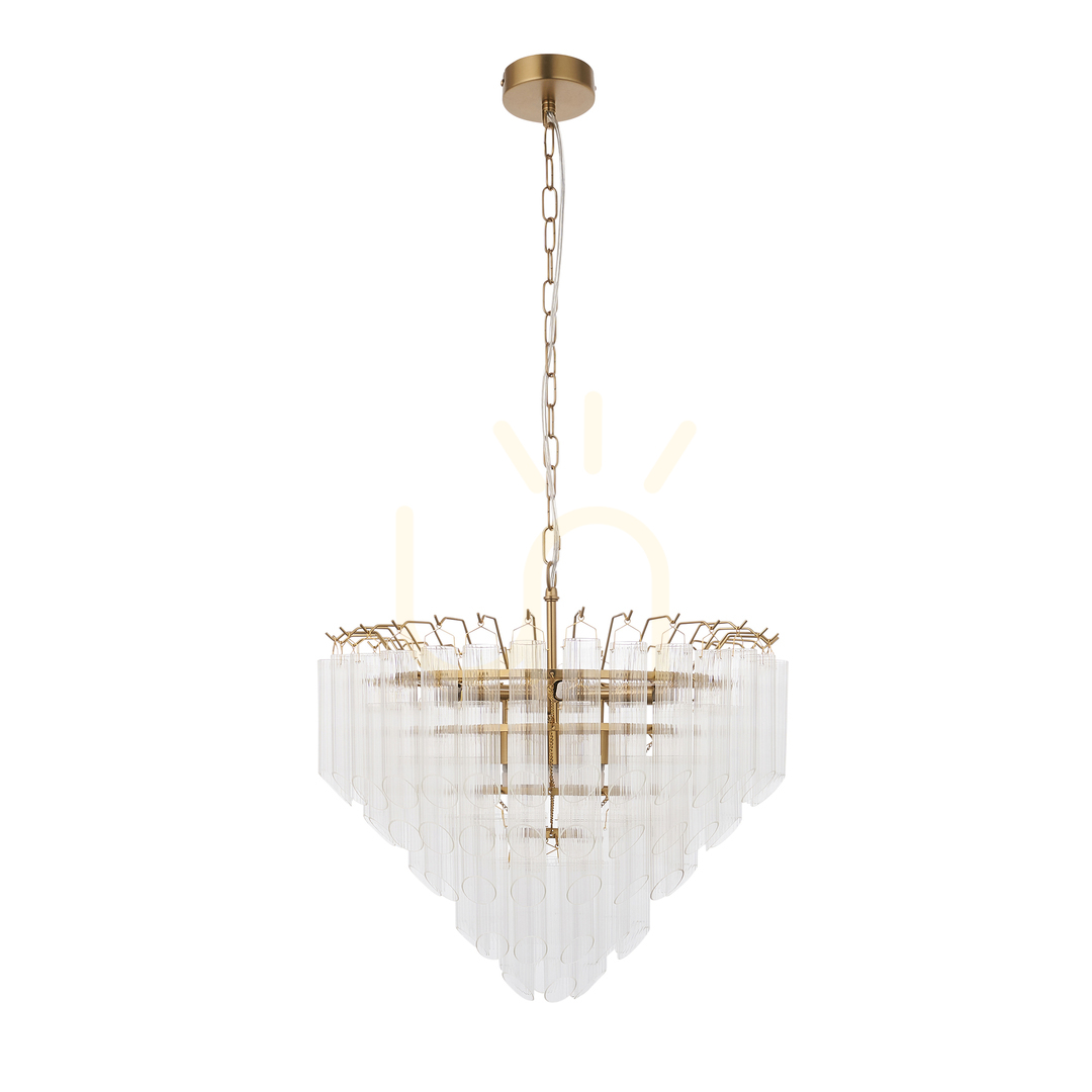 Wyświetl Lampa wisząca Toulouse mosiądz Endon 12xG9 50 cm Lampa wisząca Toulouse mosiądz Endon 12xG9 50 cm