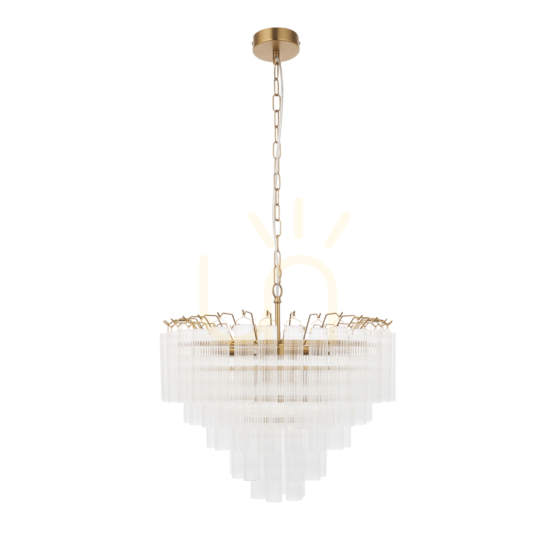 Zobacz Lampa wisząca Endon Toulouse mosiądz, 12x G9, 50 cm Lampa wisząca Endon Toulouse mosiądz, 12x G9, 50 cm