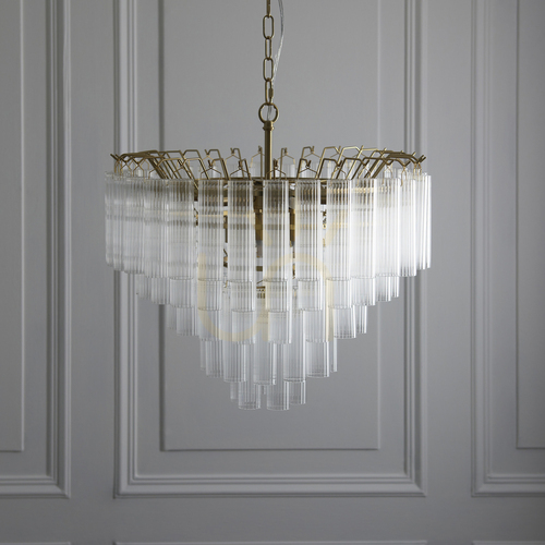 Sprawdź Lampa wisząca Endon Toulouse mosiądz, 12x G9, 50 cm