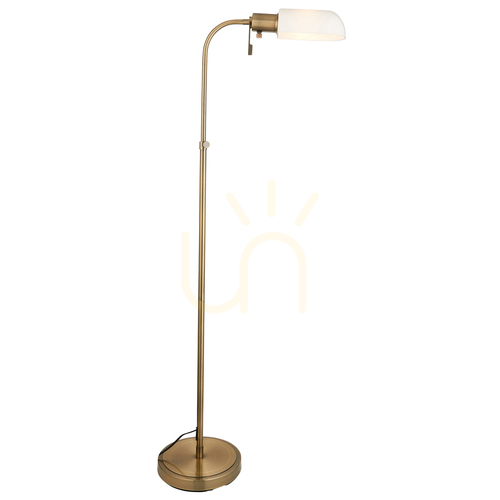 Sprawdź Lampa stojąca Pharmacy mosiężna Endon