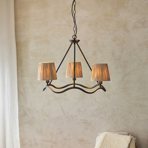 Sprawdź Lampa wisząca Endon Wriggle czarna 3xE14 z naturalnego włókna