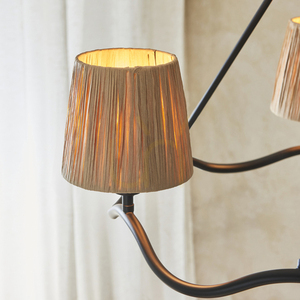 Lampa wisząca Endon Wriggle czarna z rafiowymi kloszami 3xE14 small 6