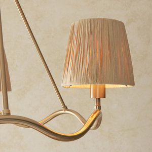 Lampa wisząca Endon Wriggle mosiądz 3xE14, naturalny klosz 4 Lampa wisząca Endon Wriggle mosiądz 3xE14, naturalny klosz small 4