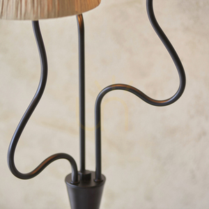 Lampa stojąca Endon Wriggle czarna 3xE14 stal naturalne włókno small 5