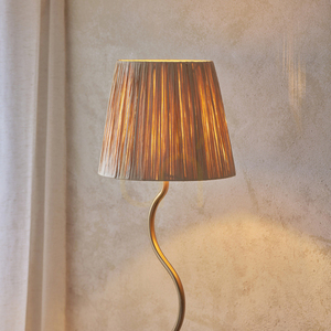 Lampa stojąca Endon Wriggle z rafii, mosiądz, E27 small 4