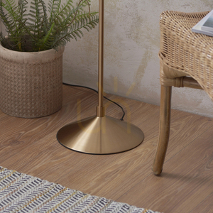 Lampa stojąca Endon Wriggle z rafii, mosiądz, E27 small 5