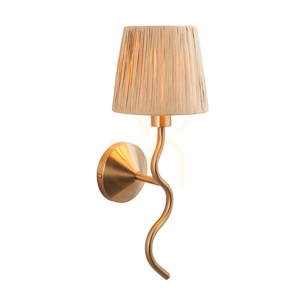 Kinkiet Endon Wriggle mosiężny z naturalnego włókna, E14, 40 cm small 0