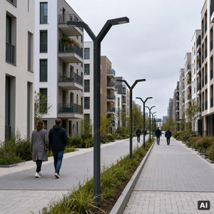 Latarnia ogrodowa NORLYS Trysil 1027BL, czarna, LED 4000 K, DALI2 small 3