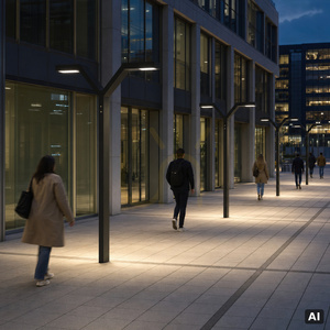 Latarnia ogrodowa NORLYS Trysil 1027BL, czarna, LED 4000 K, DALI2 small 4