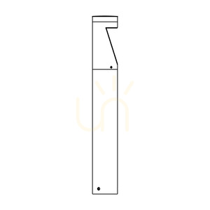 Słupek oświetleniowy LED Norlys Oppland 1324AL, 85 cm, jasnoszary RAL 9006, 3000 K, DALI2 small 1